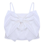 Vicolo Top Bretelline Tinta Unita con Fiocco per Neonata 3146TOP00317N BIANCO VICOLO 