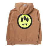 Barrow Kids Felpa Tinta Unita Con Stampa Cappuccio E Zip Marrone Per Bambino