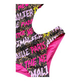 Gaelle Costume Intero Tinta Unita con Stampa per Bambina ANIMALIERGA FUXIA GAELLE 