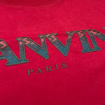 Lanvin T-Shirt Girocollo Tinta Unita con Logo per Bambino N30146 ROSSO LANVIN 