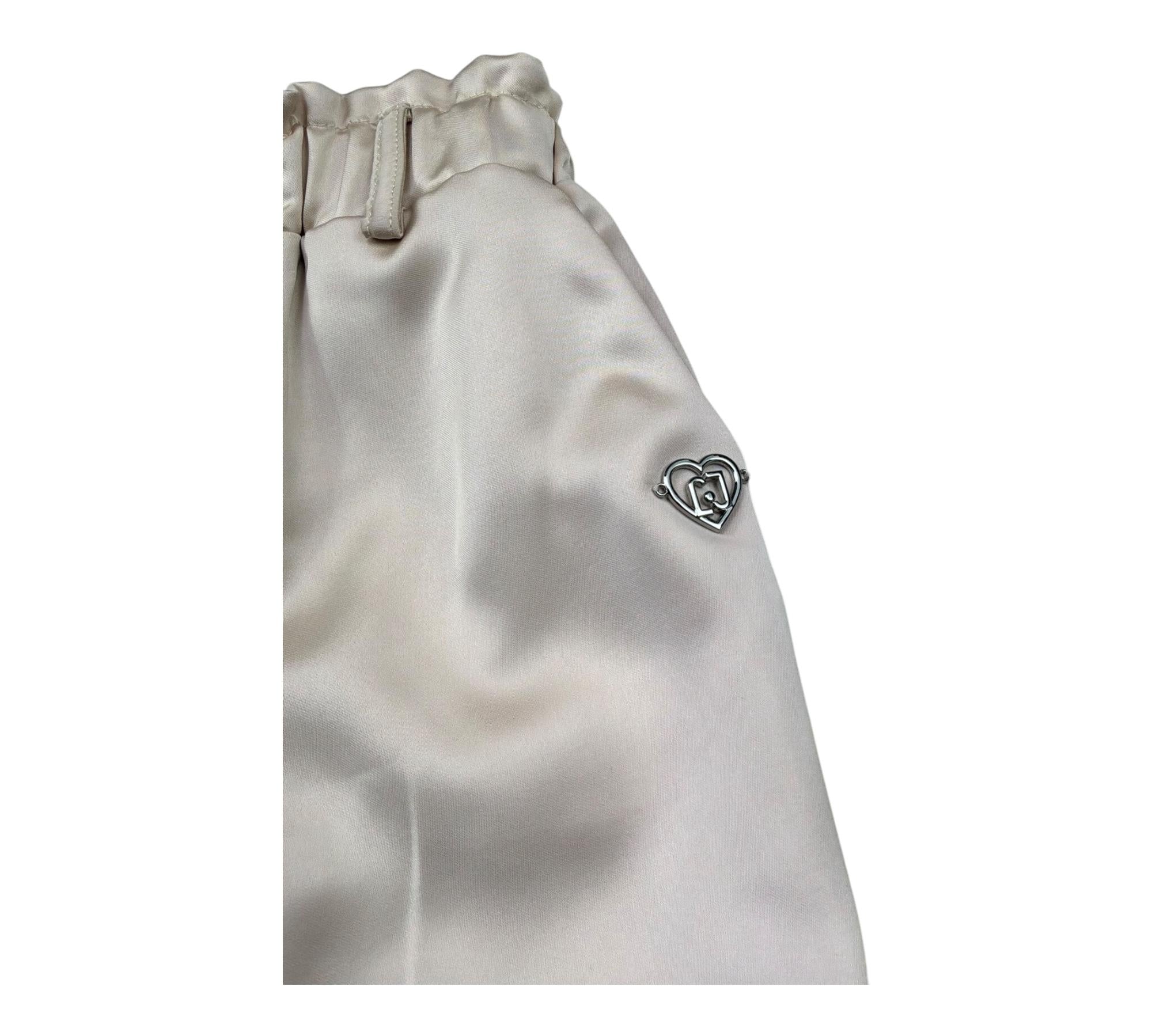 Liu Jo Pantalone Tinta Unita con Elastico In Vita per Bambina KA5010 BEIGE LIU JO 