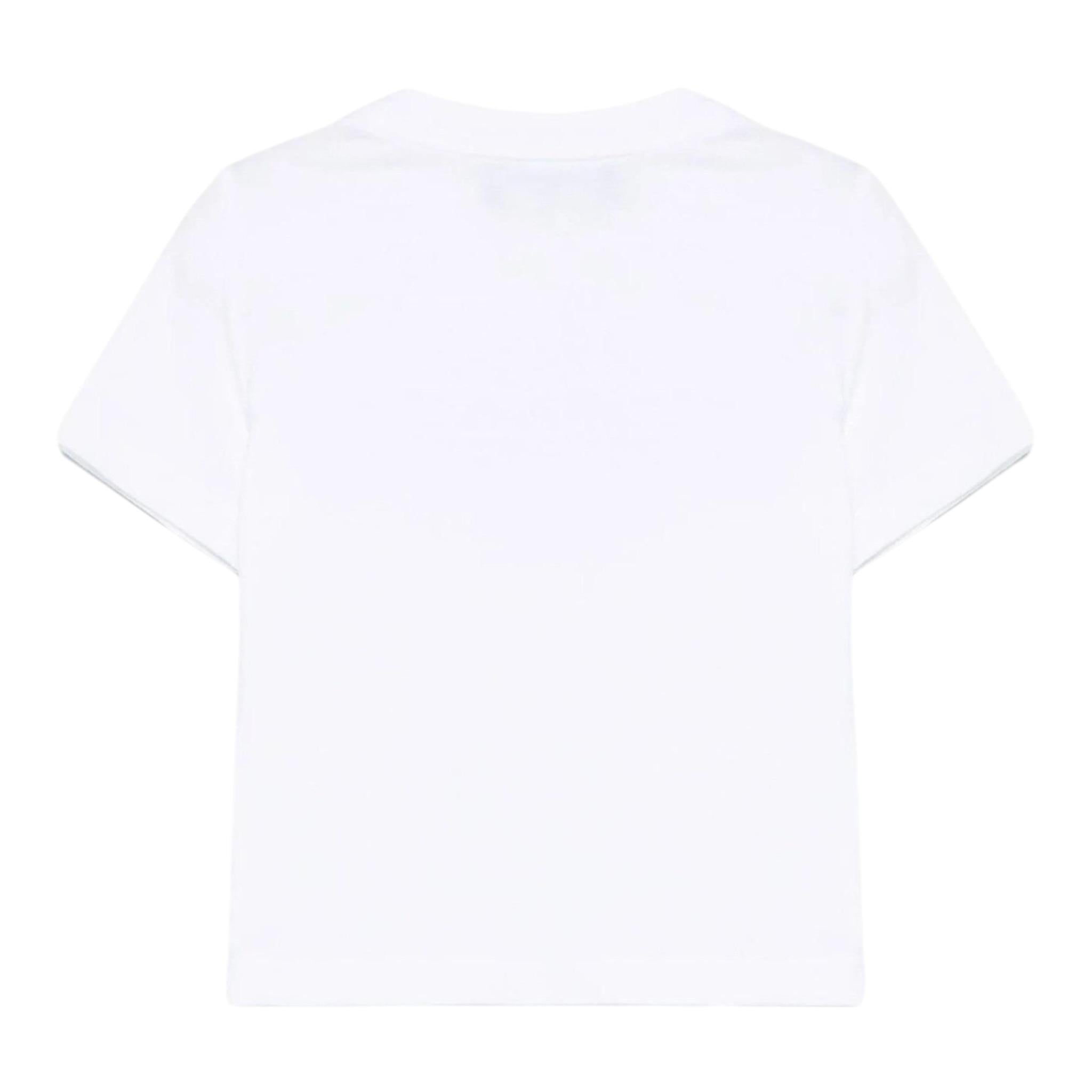 Dsquared2 T-Shirt Girocollo Tinta Unita con Stampa per Neonato DQ2854 BIANCO DSQUARED2 
