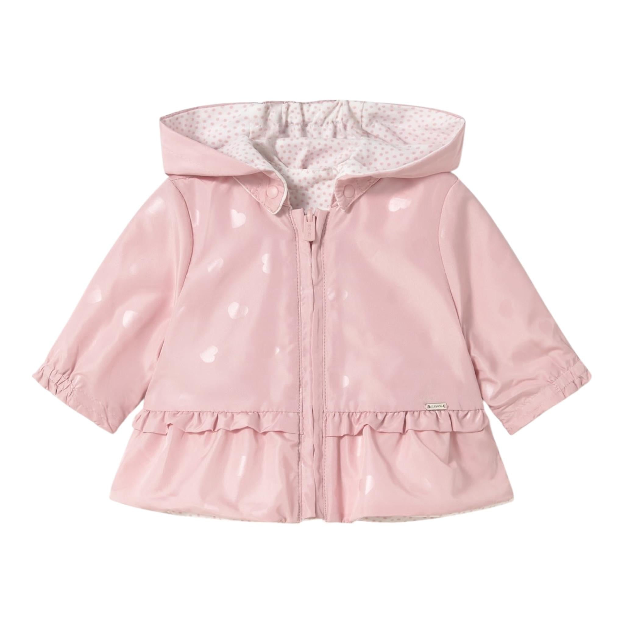 Mayoral Giubbino Bicolore con Cappuccio Reversibile per Neonata 1479 BIANCO/ROSA MAYORAL 