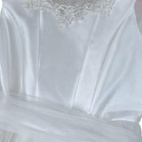 Isabel Abito Cerimonia Tinta Unita con Tulle per Bambina 43140S BIANCO ISABEL 