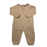 Wedoble Tutina Manica Lunga Tinta Unita Beige Per Neonato