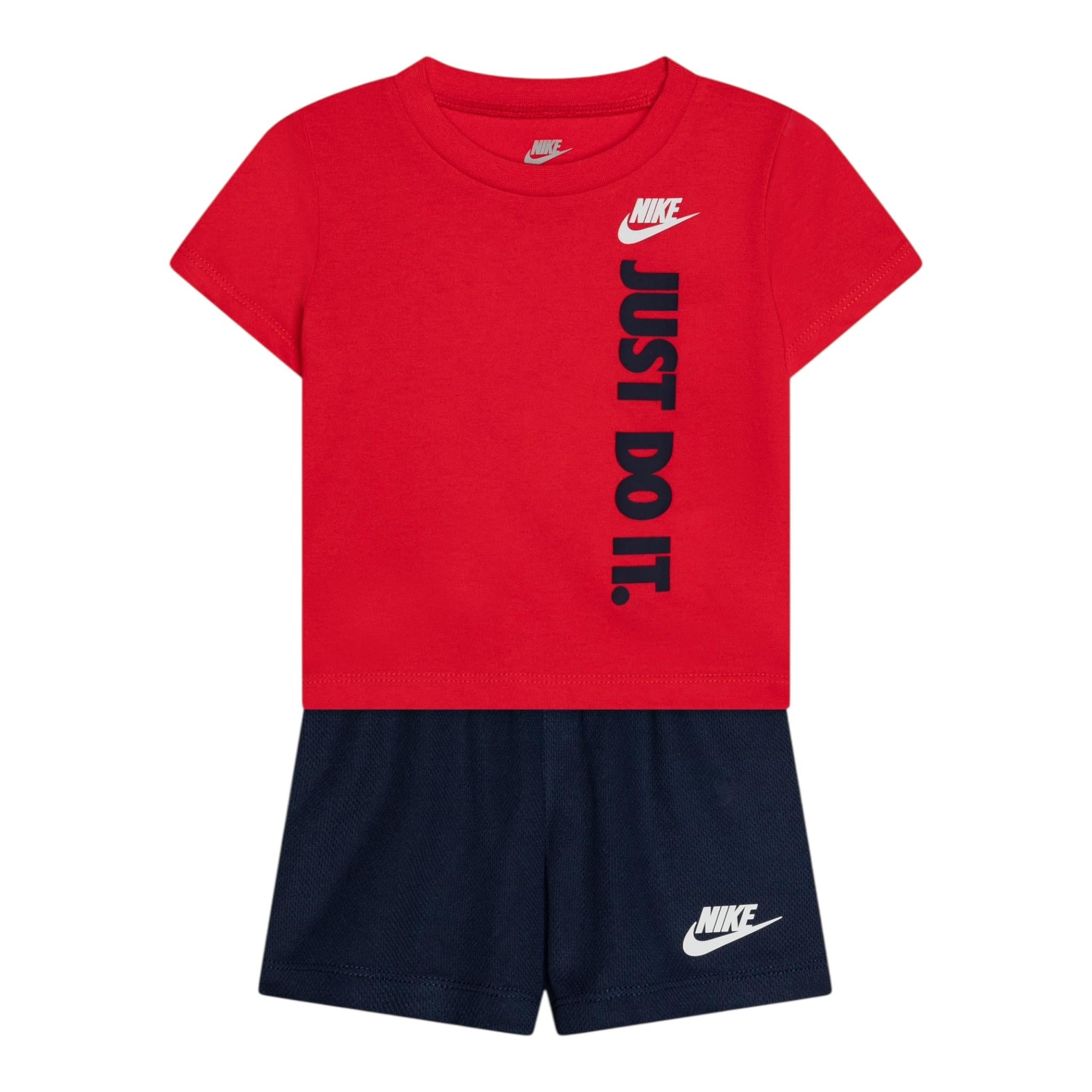 Nike Completo 2 Pezzi T-Shirt-Bermuda per Bambino 86L732 ROSSO NIKE 