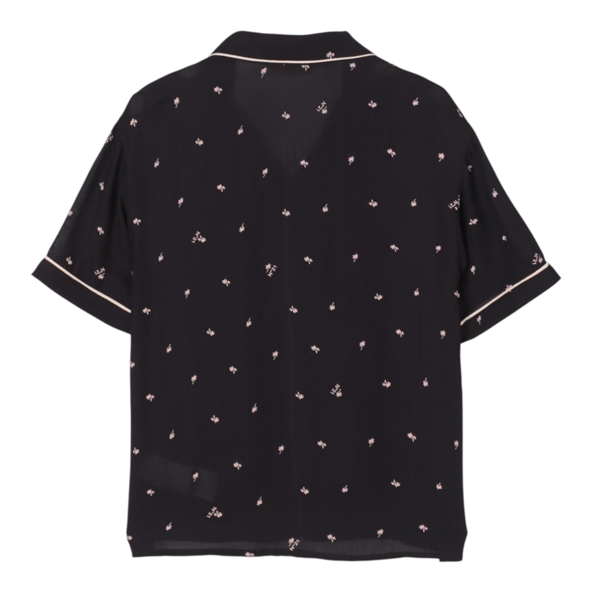 N°21 Camicia Tinta Unita con Stampa per Bambina N2100Z NERO N°21 