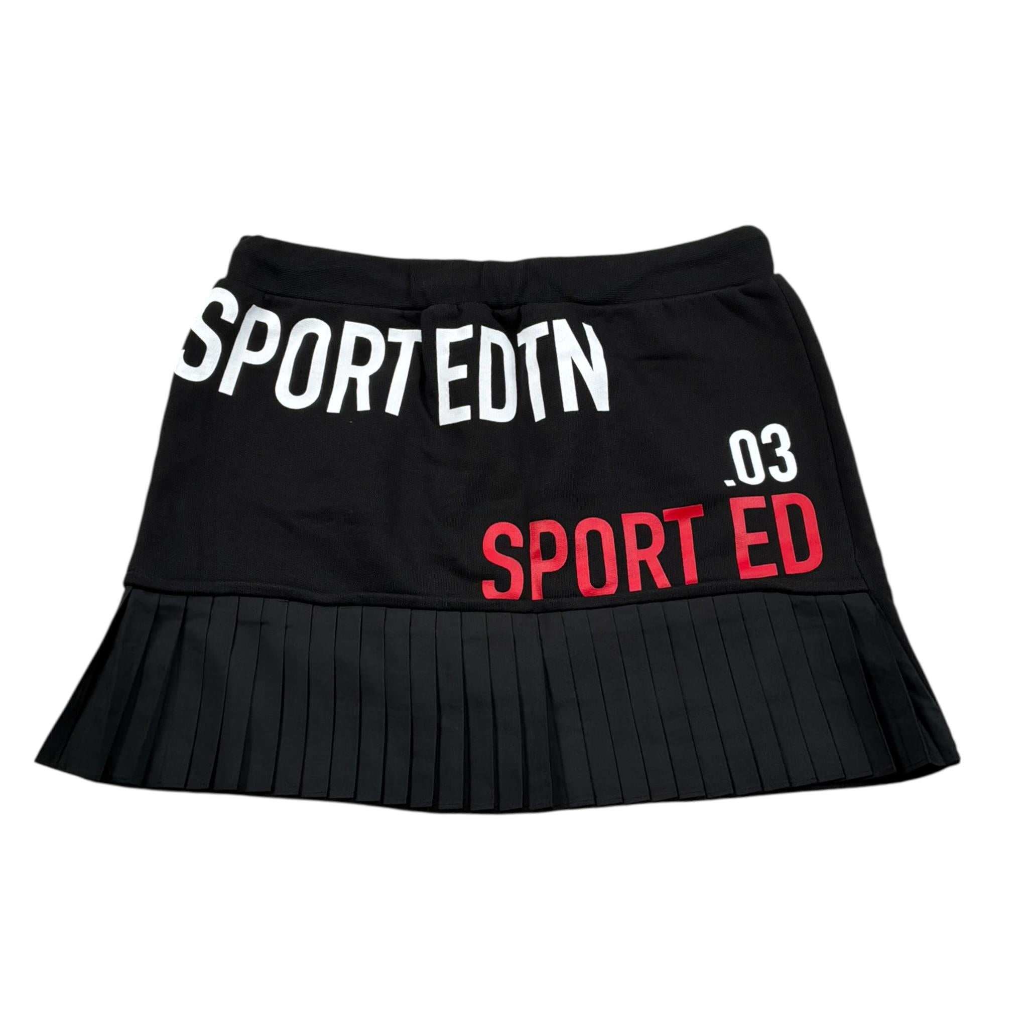 Dsquared2 Gonna tinta unita con Stampa Nero per Bambina DQ1656 NERO DSQUARED2 