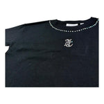 Juicy Couture T-Shirt Girocollo Tinta Unita con Stampa per Bambina JBX6629 NERO JUICY COUTURE 