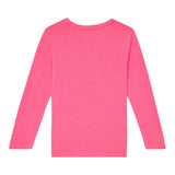 GUESS shirt girocollo tinta unita ocn logo Rosa per Bambina K4YI02K6YW4J ROSA GUESS 