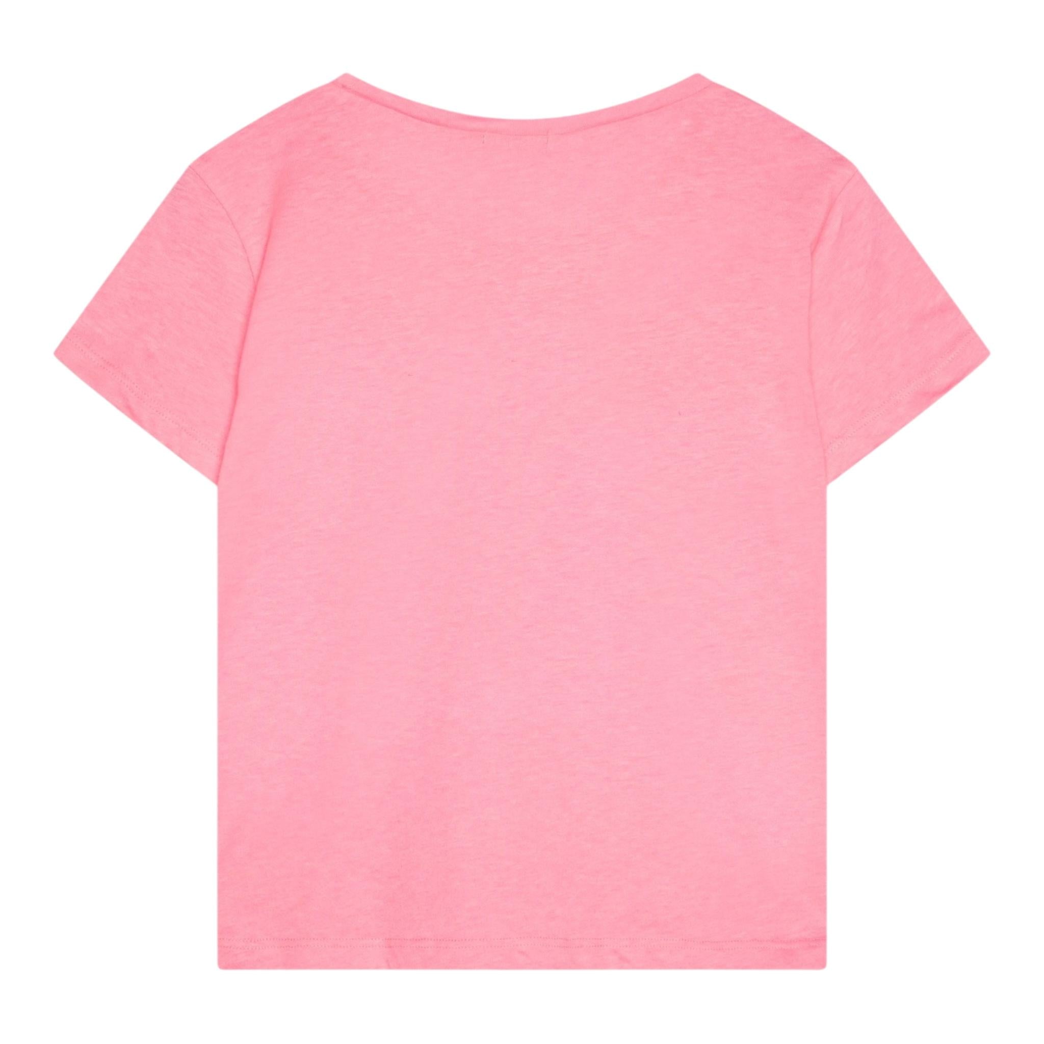 Billieblush T-Shirt Tinta Unita con Stampa Paillettes per Bambina U20950XJ ROSA BillIEBLUSH 