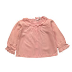 Y-CLU camicia tinta unita con colletto Rosa per Neonata YN20760 ROSA Y-CLU 