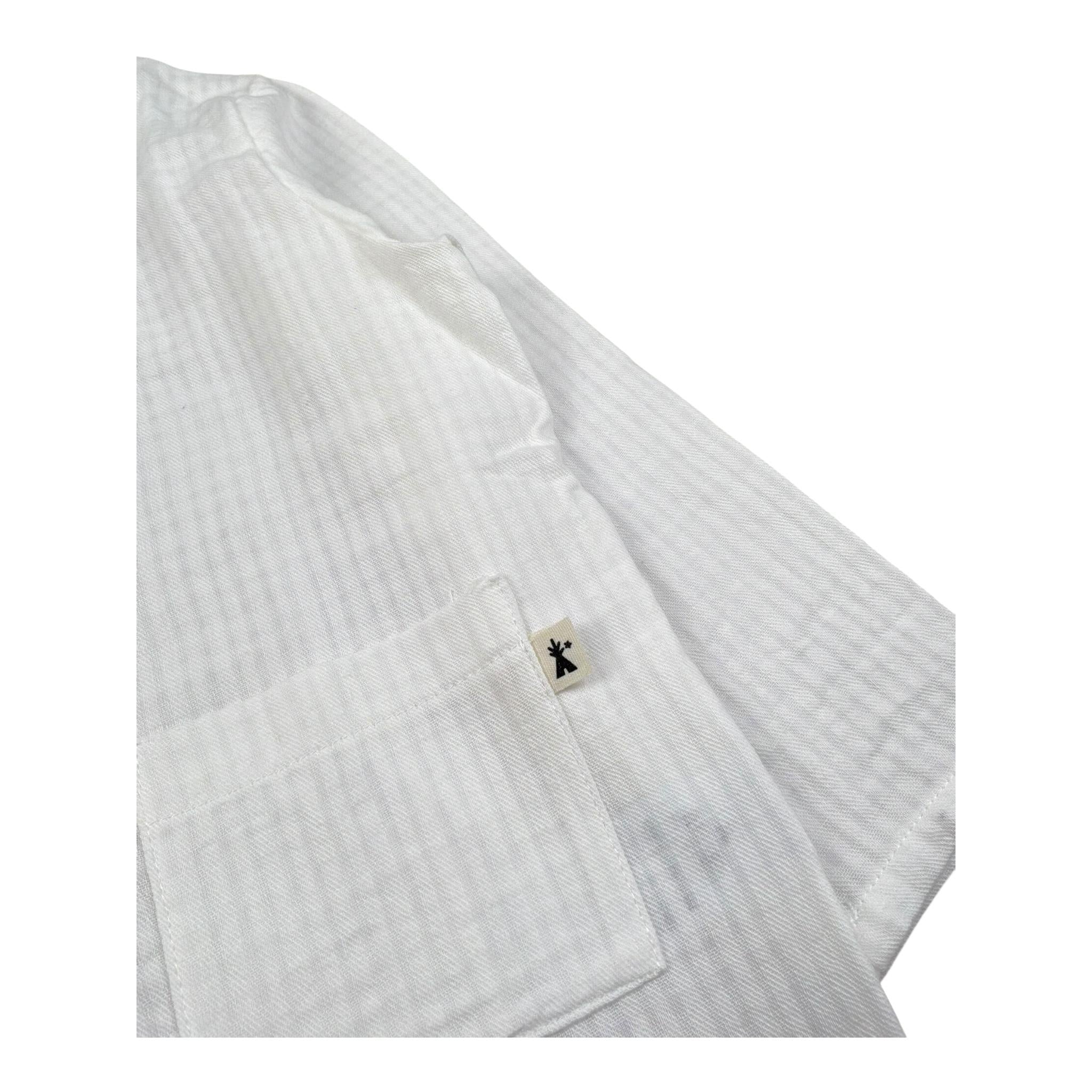 Petit Indi Camicia Tinta Unita Manica Lunga per Bambino SS25BK6840ZX BIANCO PETIT INDI 