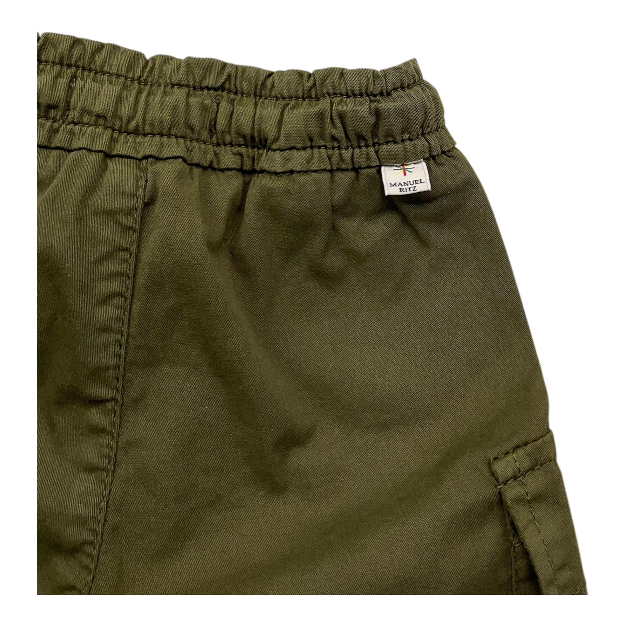 Manuel Ritz Bermuda Tinta Unita con Elastico In Vita per Neonato MR3016 VERDE MANUEL RITZ 