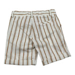 Pure Firenze Bermuda Fantasia A Righe con Girovita Regolabile per Neonato PC01271 BEIGE PURE FIRENZE 