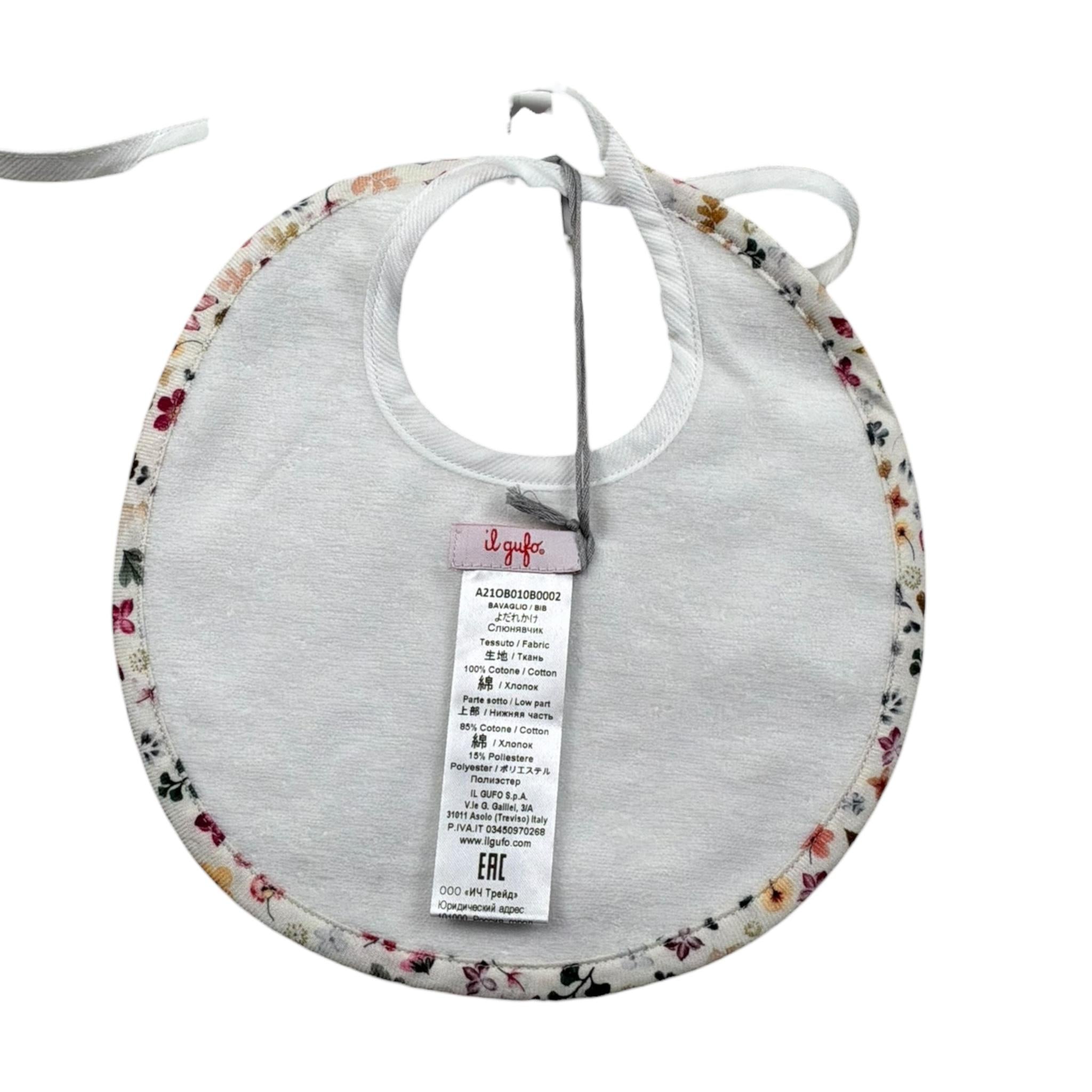 Il Gufo Bavetta Tinta Unita  per Neonata A21OB010B002 BIANCO IL GUFO 