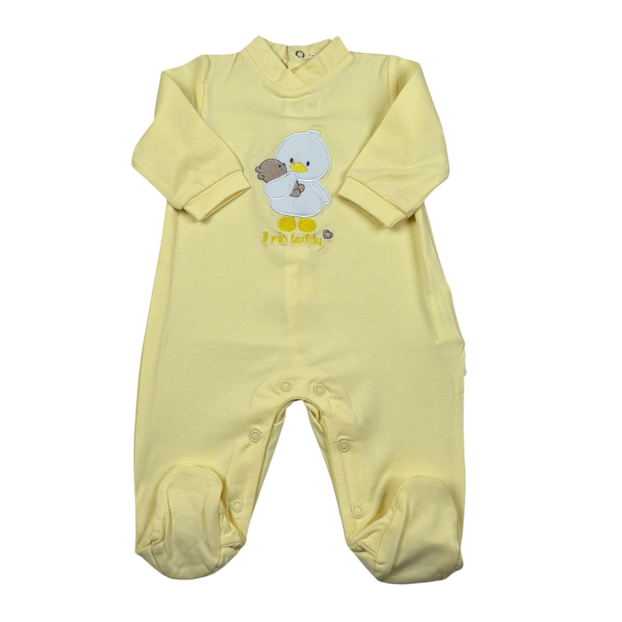 Lalalu' Tutina Tinta Unita con Stampa per Neonato TJL505PM GIALLO LALALU' 