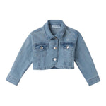 Sarabanda Giubbino In Denim Tinta Unita per Bambina 0B355 AZZURRO SARABANDA 