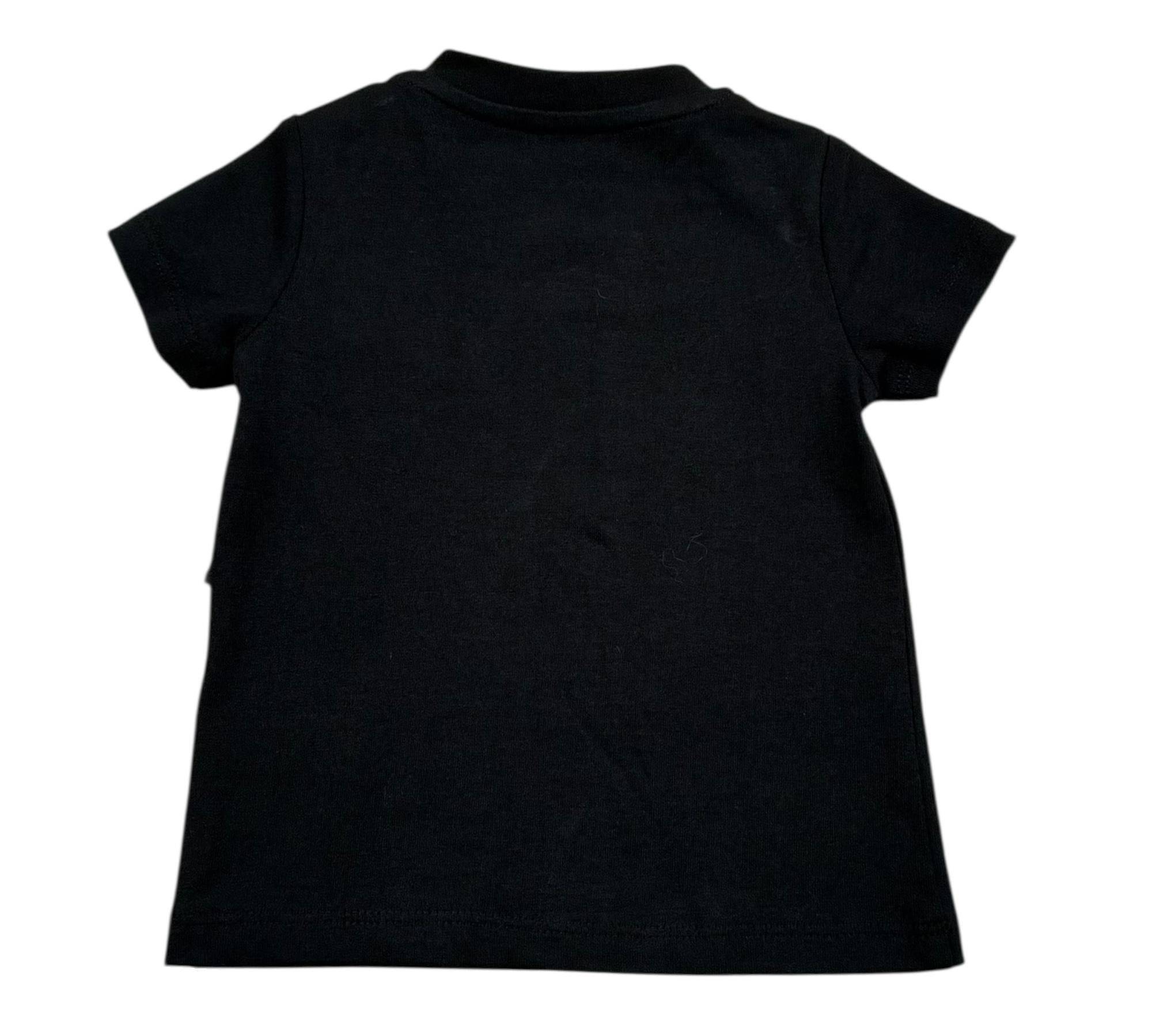 John Richmond T-Shirt Girocoll Tinta Unita con Stampe per Neonato RIP26119TS NERO JOHN RICHMOND 