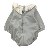 CALAMARO pagliaccetto tinta unita con colletto Azzurro per Neonata 32460X AZZURRO CALAMARO 