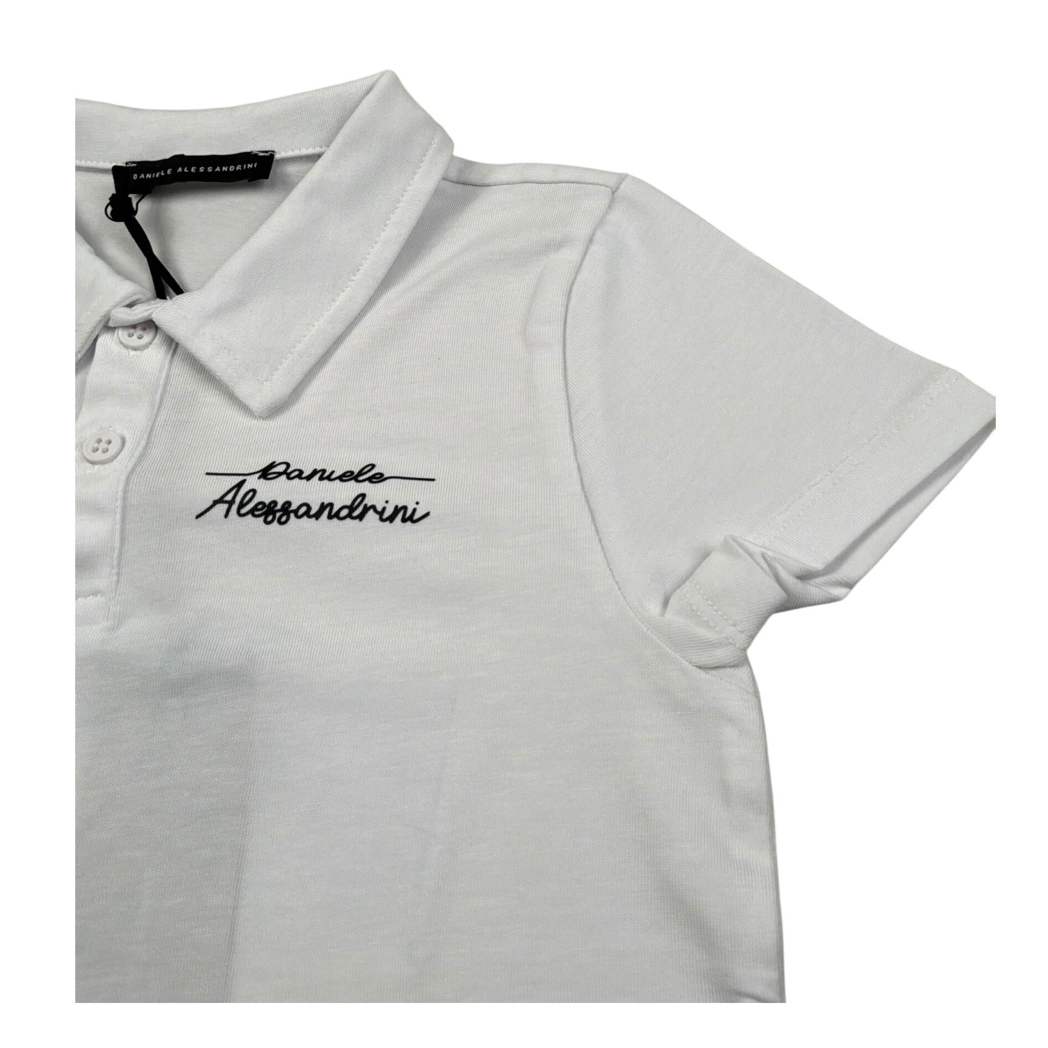Daniele Alessandrini Polo Mezza Manica Tinta Unita con Logo per Bambino 1296MP00209J BIANCO DANIELE ALESSANDRINI 