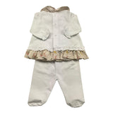 Barcellino Completo 2 Pezzi Shirt-Ghettina per Neonata 121008 BIANCO BARCELLINO 