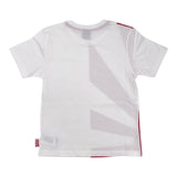 Kejo T-Shirt Girocollo Tinta Unita Con Stampa In Contrasto Bianco Per Bambino