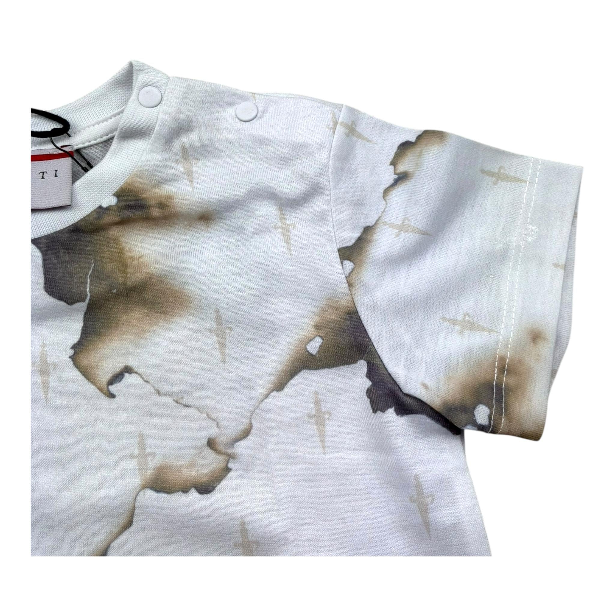 Cesare Paciotti T-Shirt Girocollo Tinta Unita con Stampa per Neonato TSP5156B BIANCO CESARE PACIOTTI 