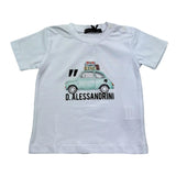 Daniele Alessandrini T-Shirt Girocollo Tinta Unita con Stampa per Neonato 1296M00237 BIANCO DANIELE ALESSANDRINI 