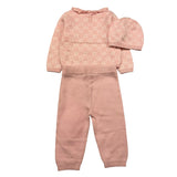 LIU JO completo 2 pezzi maglia-pantalone tinta unita Rosa per Neonata HF4009X ROSA LIU JO 