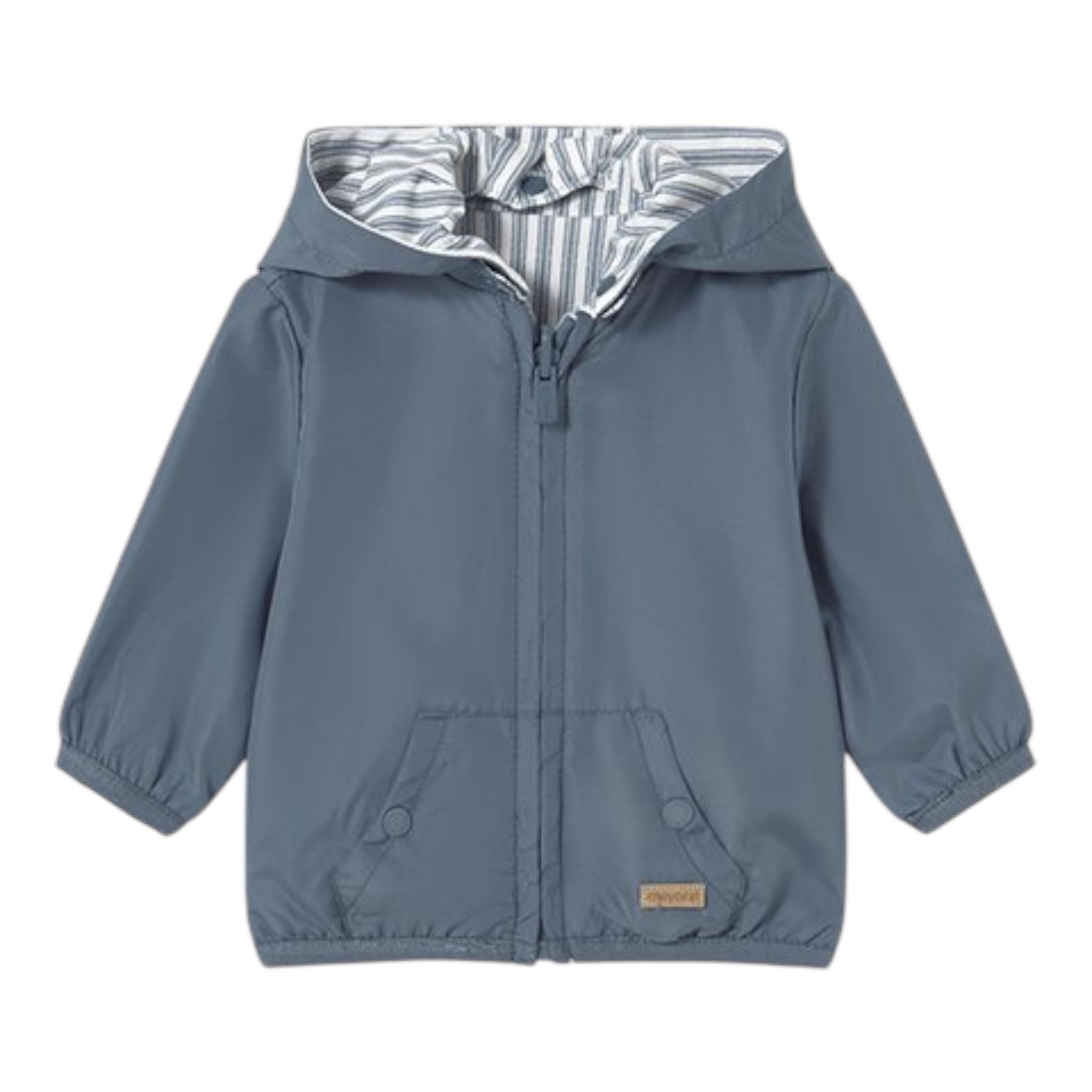 Mayoral Giubbino Reversibile Bicolore con Cappuccio per Neonato 1456 BLU MAYORAL 