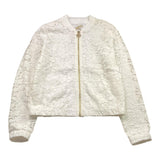 Michael Kors Felpa Tinta Unita con Ricami E Zip per Bambina R30142 BIANCO MICHAEL KORS 