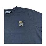 Moschino T-Shirt Girocollo Tinta Unita con Logo per Bambino HUM05E NERO MOSCHINO 