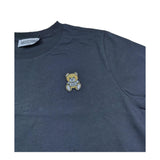 Moschino T-Shirt Girocollo Tinta Unita con Logo per Bambino HUM05E NERO MOSCHINO 