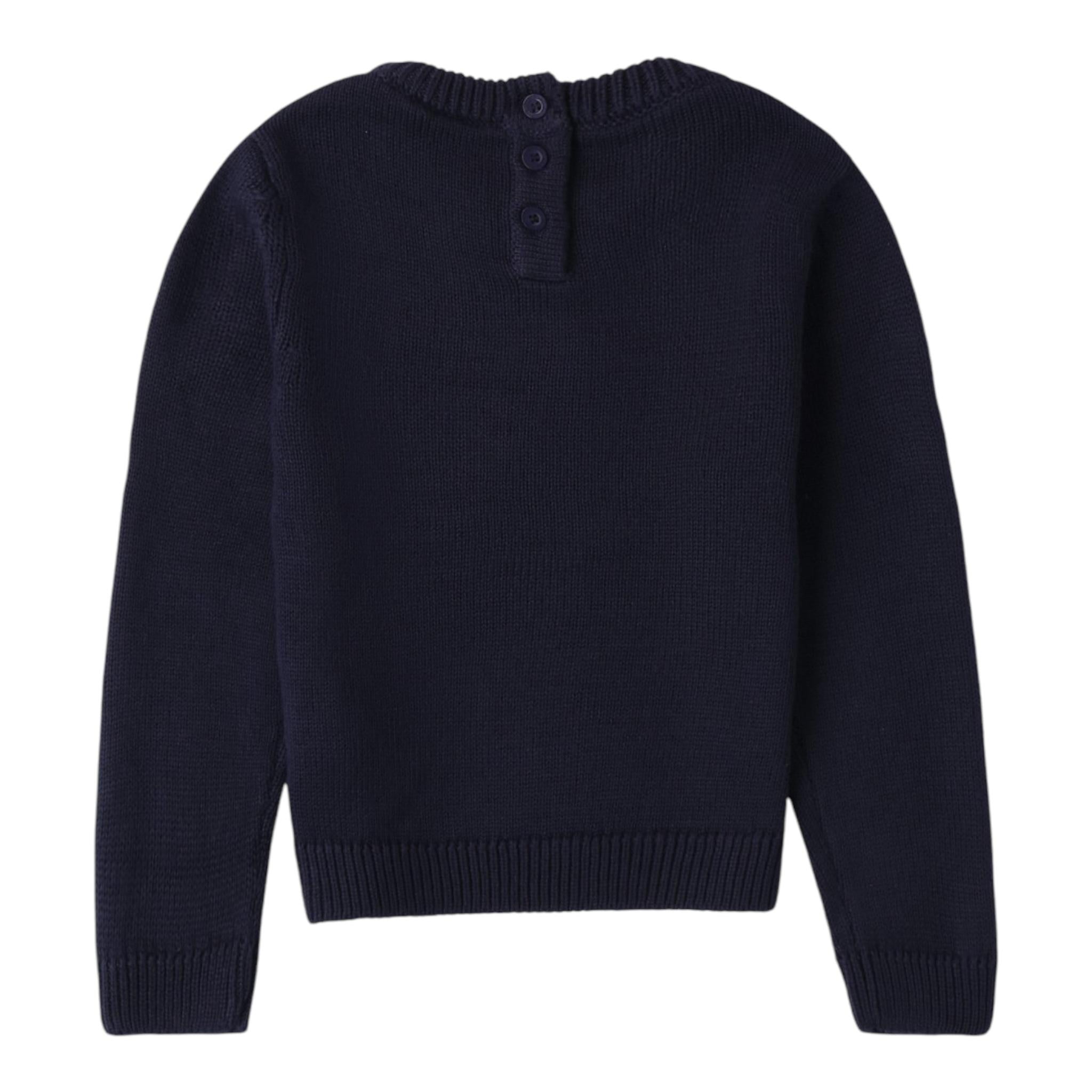 SARABANDA maglia tinta unita con paillettes Blu per Bambina A316 BLU SARABANDA 