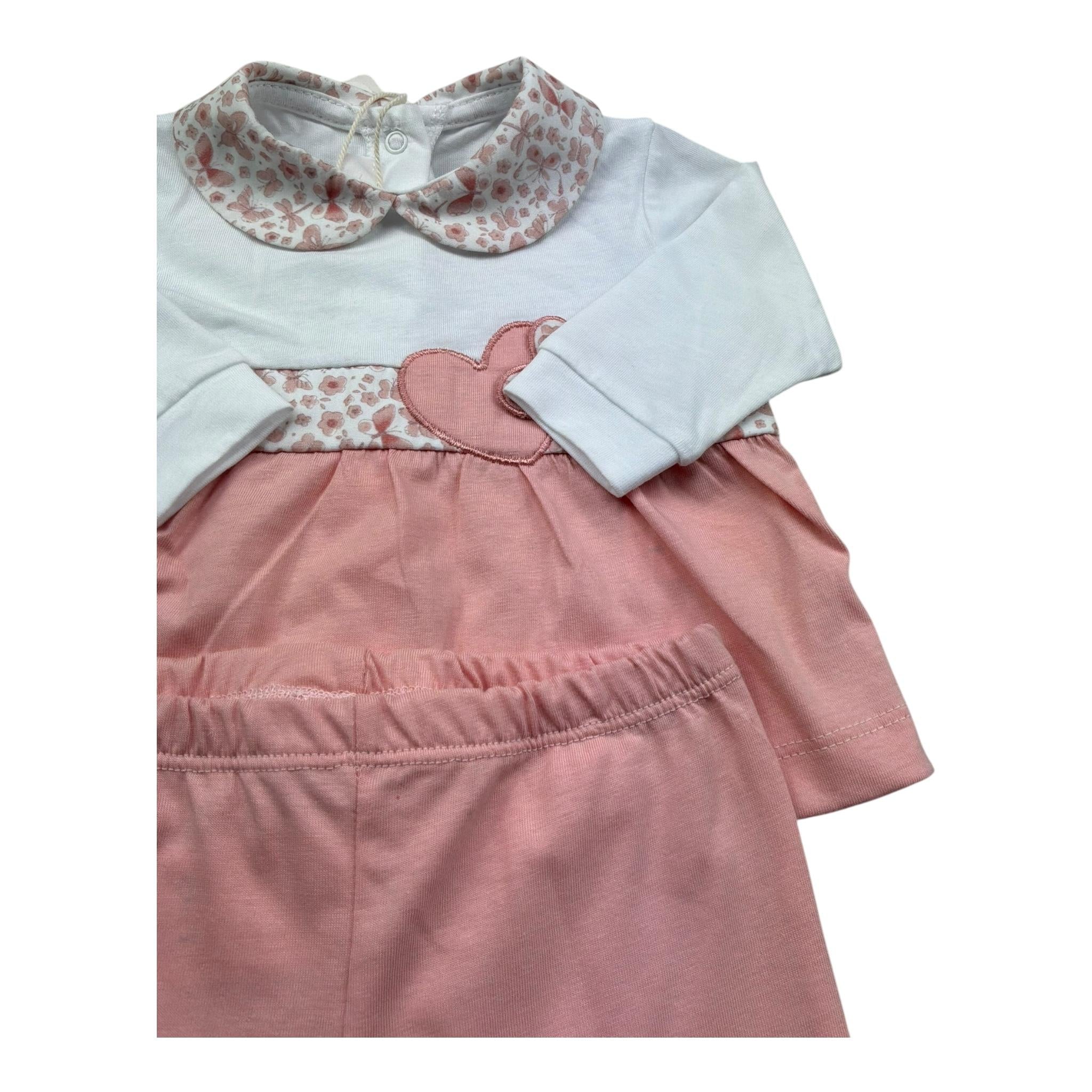 Isabel & Martinez Completo 2 Pezzi Shirt-Ghettina per Neonata IM25N430 BIANCO/ROSA ISABEL & MARTINEZ 