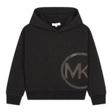 MICHAEL KORS felpa con cappuccio tinta unita glitter Nero per Neonata R30154N NERO MICHAEL KORS 