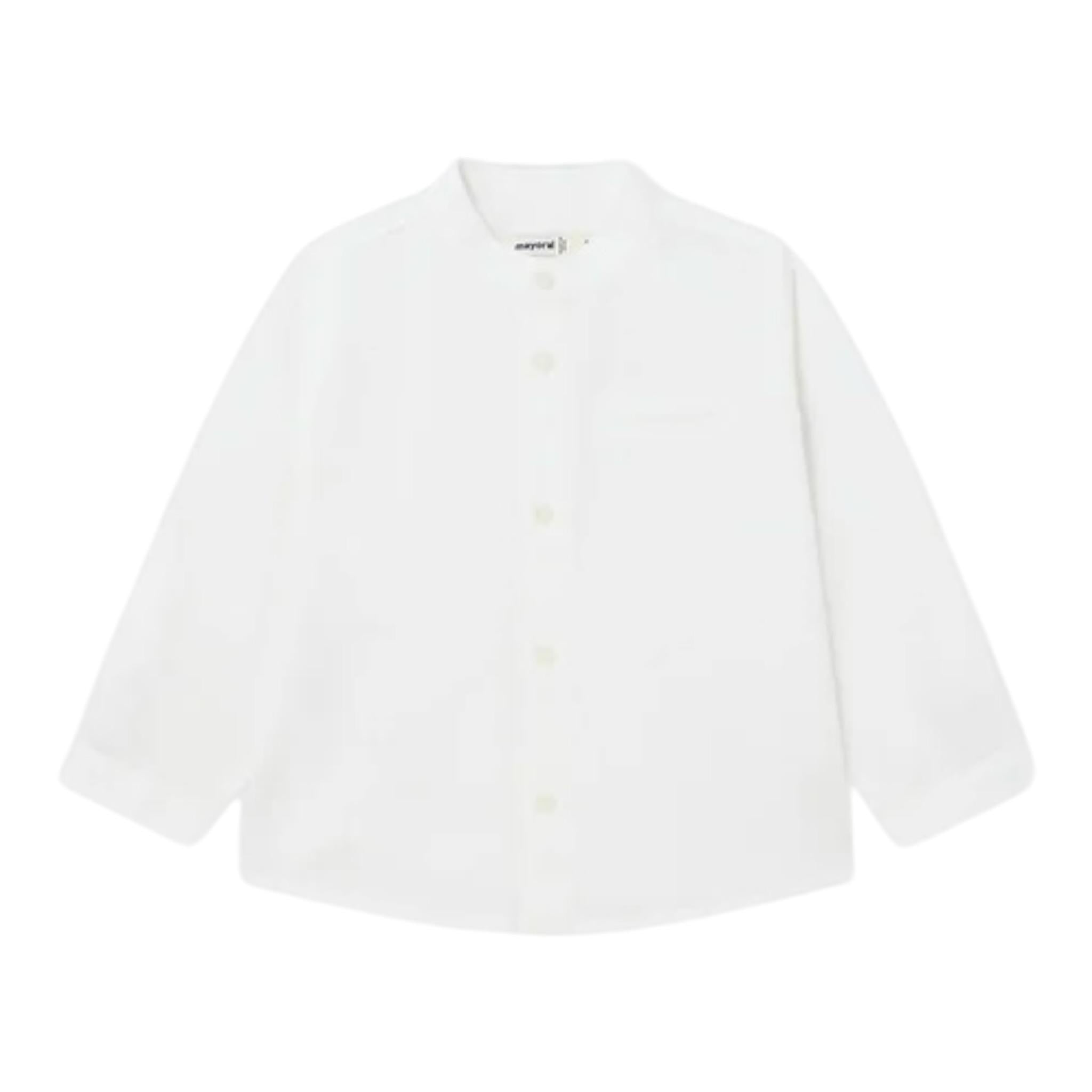 Mayoral Camicia Tinta Unita Manica Lunga per Bambino 1115J BIANCO MAYORAL 