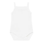 Calamaro Body Tinta Unita A Bretelle per Neonata NIDJD BIANCO CALAMARO 