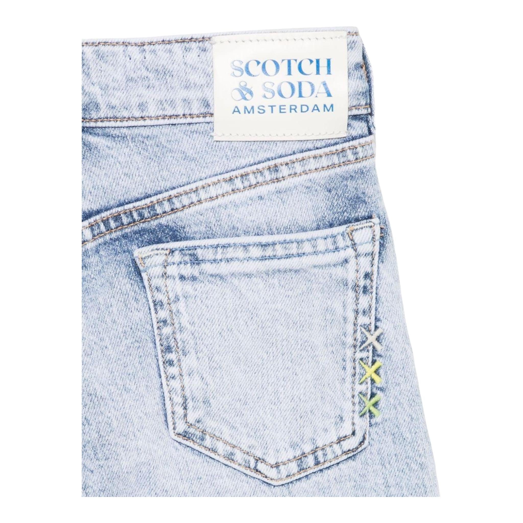 Scotch & Shrunk Jeans Tinta Unita con Girovita Regolabile per Bambino 180295 AZZURRO SCOTCH & SHRUNK 