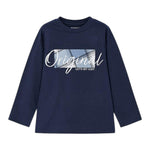 MAYORAL shirt girocollo tinta unita con stampa Blu per Bambino 4046 BLU MAYORAL 