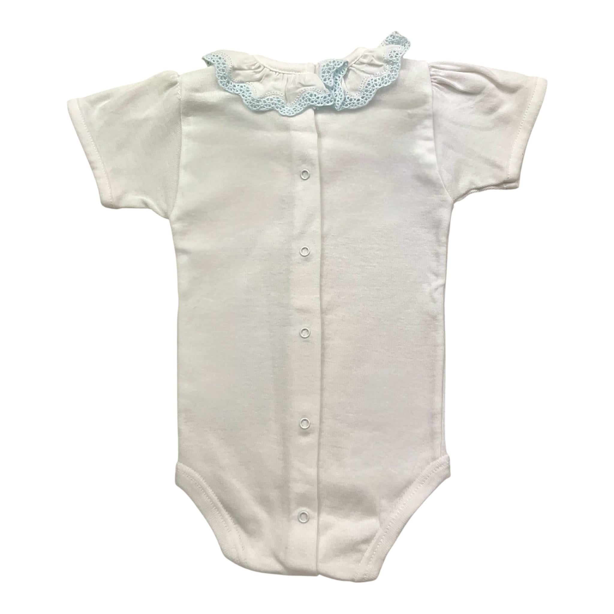 BABIDU body tinta unita con colletto ricamato Bianco per Neonata BD BIANCO BABIDU 