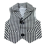 Manuel & Frank Gilet Tinta Unita con Fantasia A Righe per Neonato MF5034I BIANCO/BLU MANUEL & FRANK 