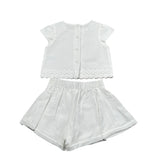 Lalalu' Completo 2 Pezzi T-Shirt-Shorts per Neonata CCTL11P BIANCO LALALU' 