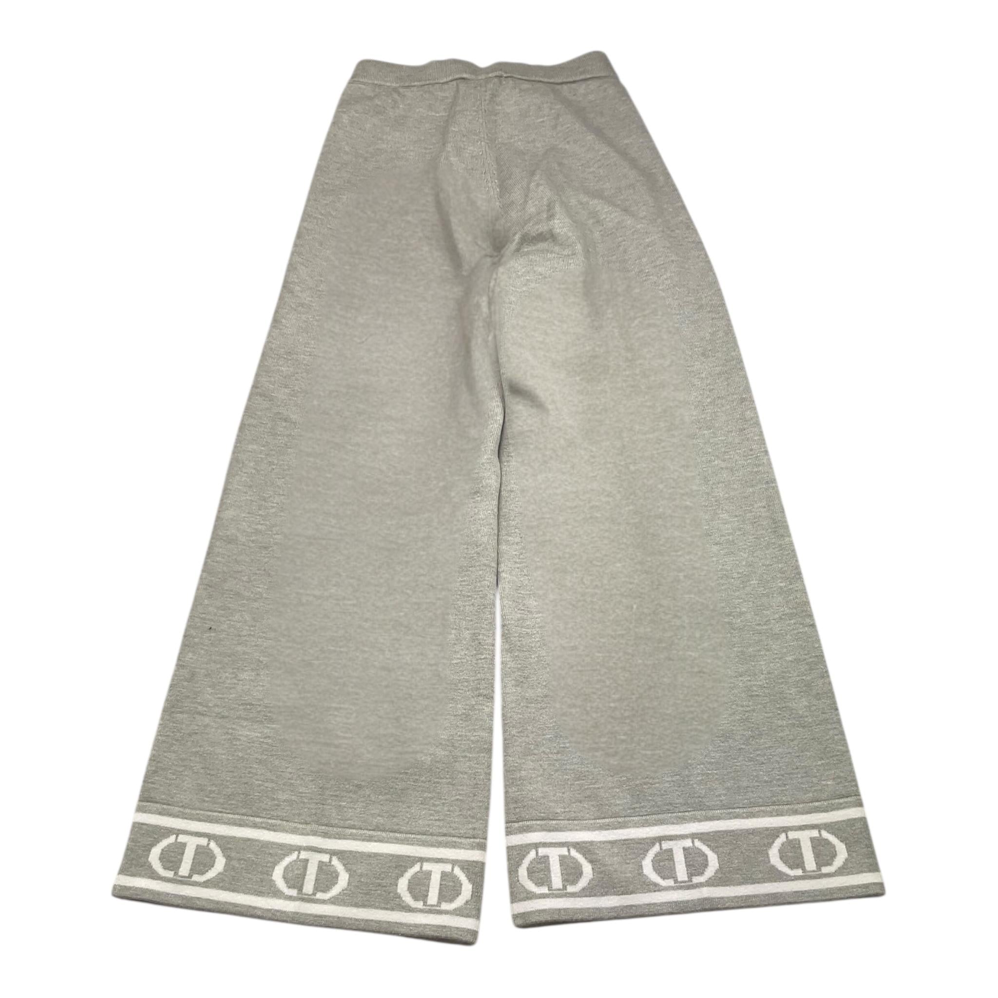 TWINSET pantalone tinta unita modello a palazzo Grigio per Bambina 242GJ3160 GRIGIO TWINSET 