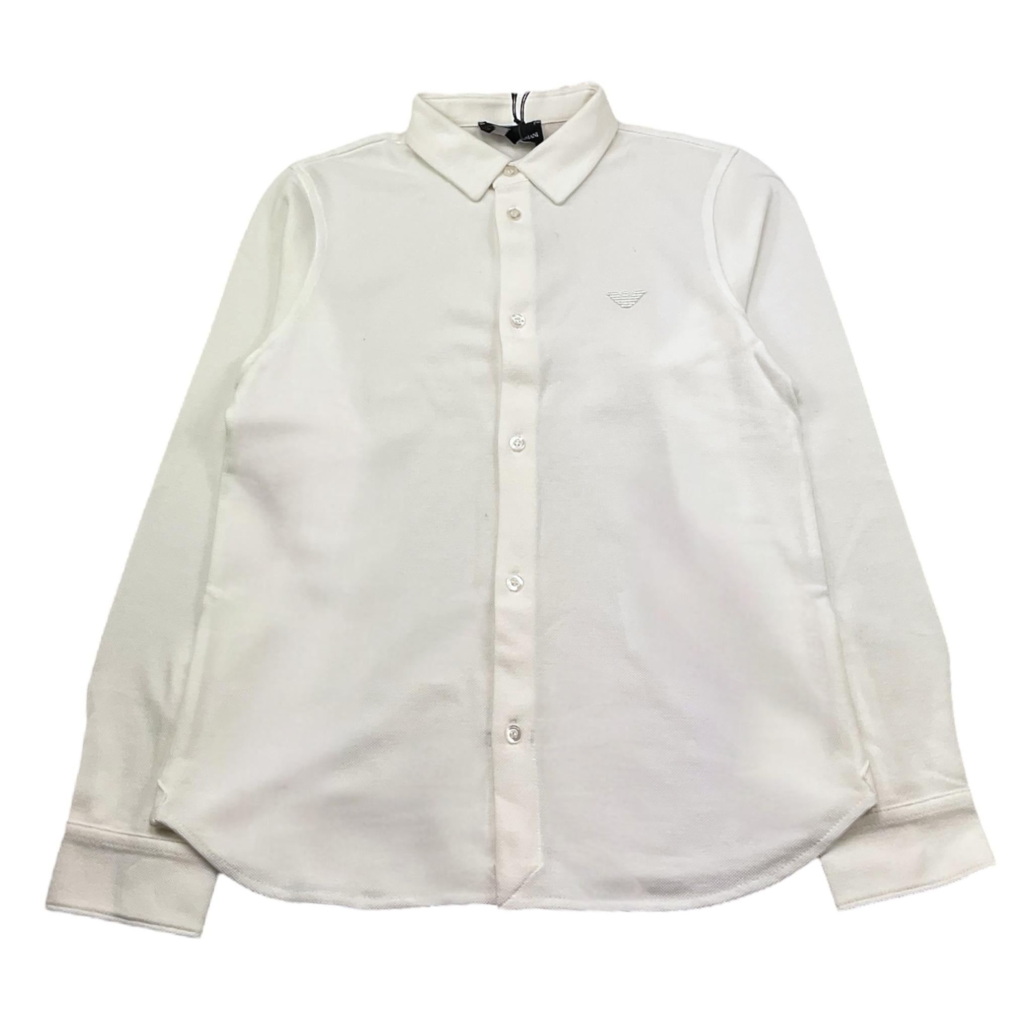 Emporio Armani Camicia Manica Lunga con Logo per Bambino EB000126 BIANCO EMPORIO ARMANI 