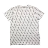 Daniele Alessandrini T-Shirt Girocollo Tinta Unita Con Stampe Loghi Bianco Per Bambino