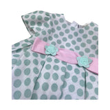 I Delfi Abito Mezzamanica Tinta Unita Fantasia Pois per Neonata 25P5157 BIANCO I DELFI 