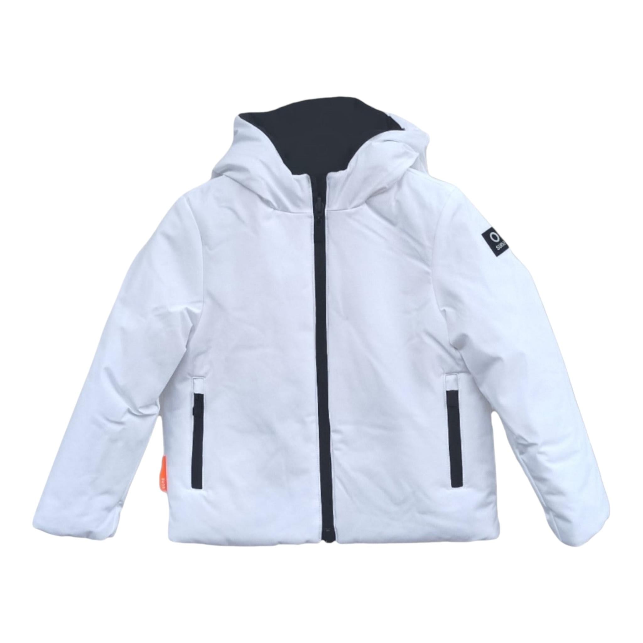SUNS  giubbino bicolore reversibile con zip e cappuccio Bianco/nero per Bambino GBS5310U BIANCO/NERO SUNS 