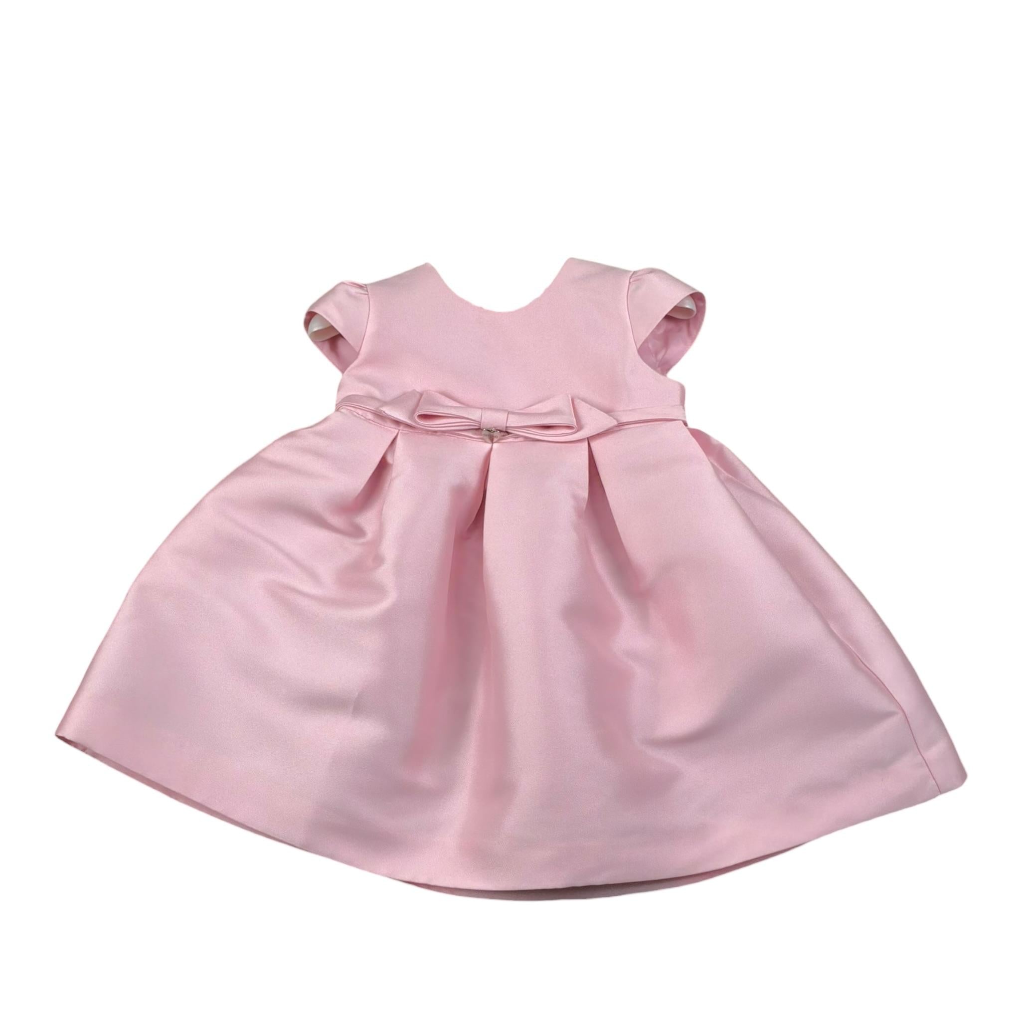 Amaya Abito Mezza Manica Tinta Unita con Fiocco per Neonata 554127 ROSA AMAYA 